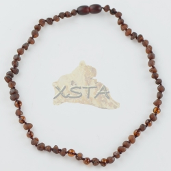 Amber necklace raw polished baroque 